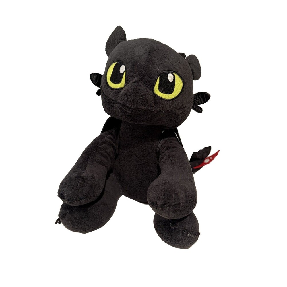 Build-A-Bear Workshop Toothless How to Train Your Dragon Plush Toy 12" Black